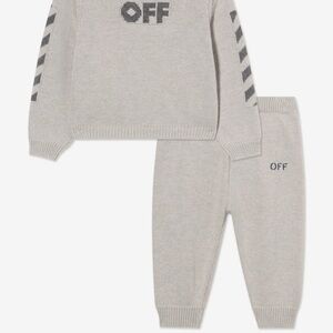Off-White Baby Boys Off Diagonal Tracksuit in Grey